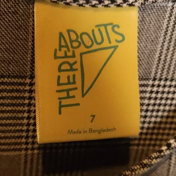 Thereabouts Girls Black White Houndstooth Knit Dress 7 - Picture 4 of 5